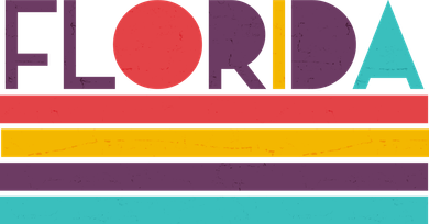 Retro Colors Florida Coaster