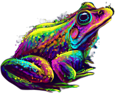 Realistic Colorful Frog Abstract Pose T-Shirt