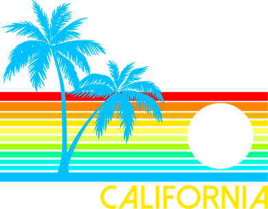 Retro California Logo Santa Hat