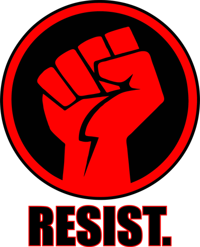 Resist Fist Circle Crest Resistance Anti Trump Kids T-Shirt