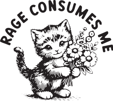 Rage Consumes Me Weirdcore Funny Hilarious Kitten Meme Baby Bodysuit