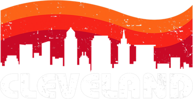 Retro Cleveland Ohio City Skyline vintage CLE souvenir Coaster