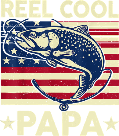 Reel Cool Papa Fathers Day Trout Fishing Gift Dad Grandpa Ceramic Ornament
