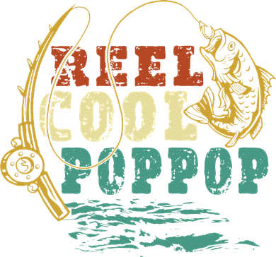 Reel Cool Poppop Vintage Fishing Funny Grandpa Fisherman Santa Hat
