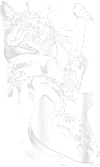 Rock Cat Playing Guitar Funny Guitar Cat Toddler T-Shirt