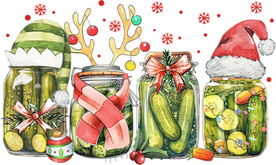 Retro Canned Pickle Christmas Light Xmas Pajama Pickle Lover Toddler Hoodie