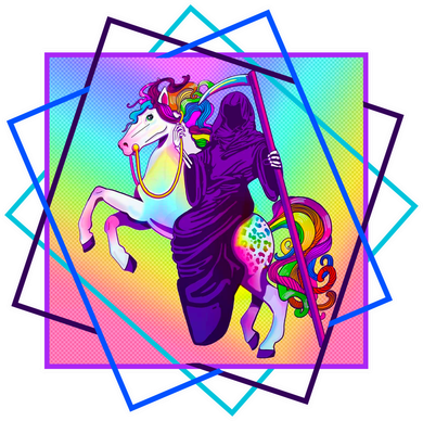 Mythical Reaper Colorful Unicorn Women's Sweatshirt