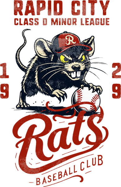 Rapid City Rats Retro Minor League Baseball Team Toddler Sweatshirt