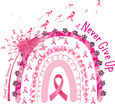 Rainbow Cancer Survivor Breast Cancer Pink Ribbon Button