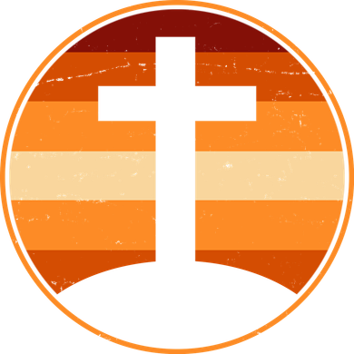 Retro Cross Sunset Button