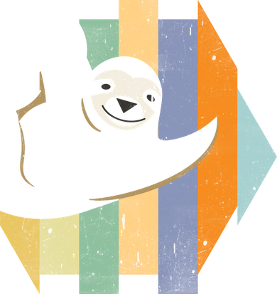 Retro Hanging Sloth Mousepad