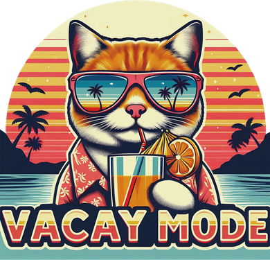 Retro Cat Vacation Summer Family Beach Trip Vacay Mode Ocean Great Gift Kids Hoodie