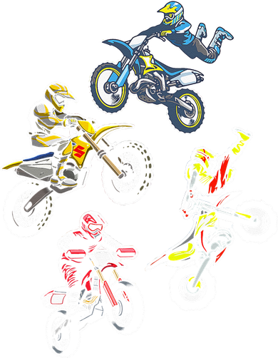 Retro Dirt Bike Motocross Backpack