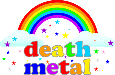 Rainbow Death Metal Logo Toddler Hoodie