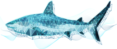 Retro Digital Polygon Shark Kids T-Shirt