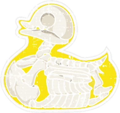 Rubber Duck Skeleton Lazy Halloween Costume Funny Ducky Women's T-Shirt