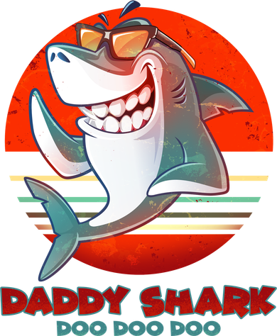 Retro Daddy Shark Doo Doo Doo Coaster
