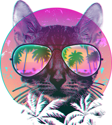 Cool Tropical Shade Cat Hat