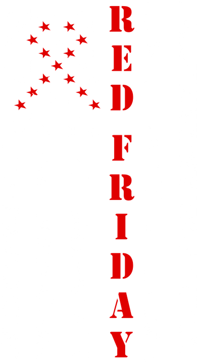Red Friday Distressed Ribbon US Flag Support Veterans T-Shirt