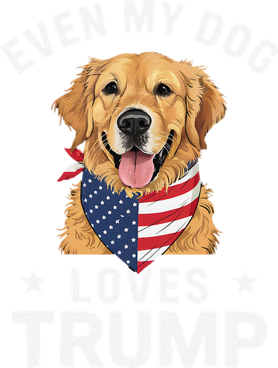 Retriever Even My Dog Loves Trump Usa Flag Bandana Kids T-Shirt