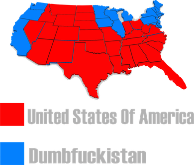 USA DUMBFUCKISTAN ELECTION MAP - Republicans Trump Kids Hoodie