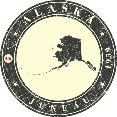 Juneau Alaska Retro Button
