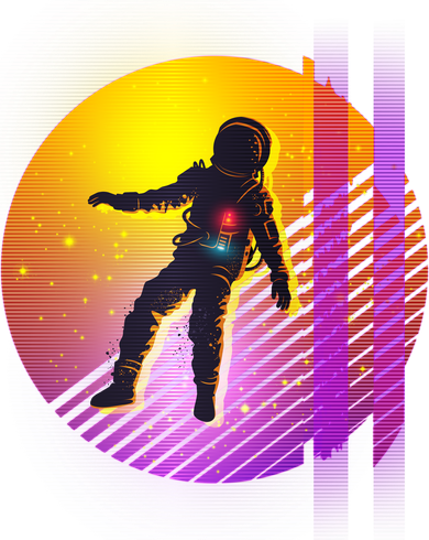 Retro 80's Glitch Astronaut Women's Sweatshirt