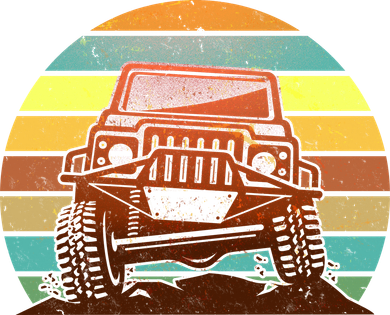 Retro Off Road Truck 4x4 Sunset Kids Hoodie
