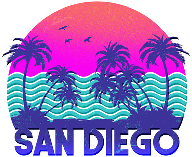 Tropical Retro San Diego Coffee Mug