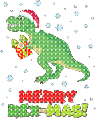 Merry Rex-Mas Ugly Christmas Coaster