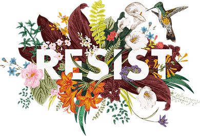 Resist Floral Anti Trump Political Protest Kids Sweatshirt