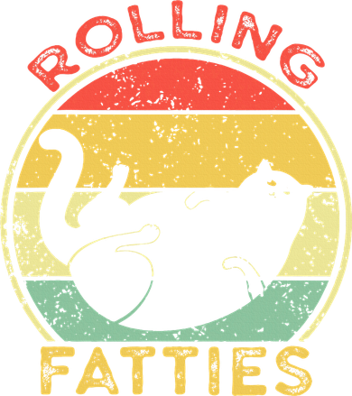 Rolling Fatties Cat Retro Vintage Funny Fat Kitten Saying Toddler Hoodie