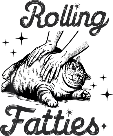 Rolling Fatties Cat Funny Cute Cat Lover Kitten Owner Kitty Toddler Hoodie