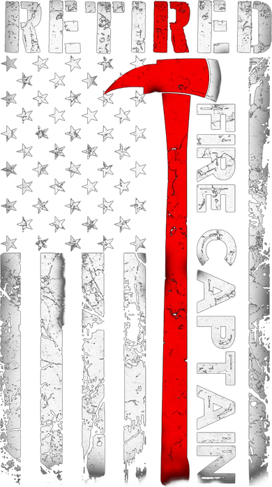 Retired Fire Captain Firefighter American Flag Ornament