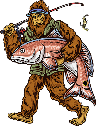 Redfish Fishing Hunting Bigfoot Fisher Beanie