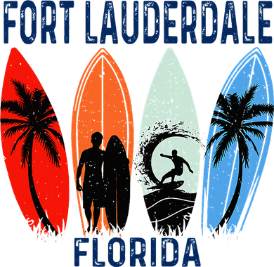 Retro Fort Lauderdale Beach Florida Surfboarder Beach Coaster