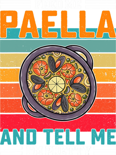 Retro Feed Me Paella Funny Saying Spanish Food Golf Towel