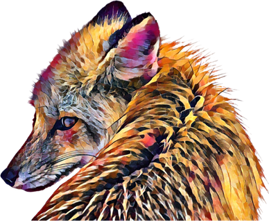 Red Fox Oil Paint Filter Fox Lover Great Gift Baby Bodysuit