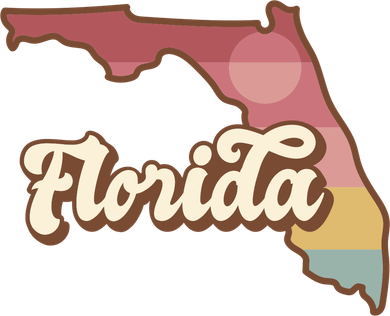 Retro Florida Sunset Ornament