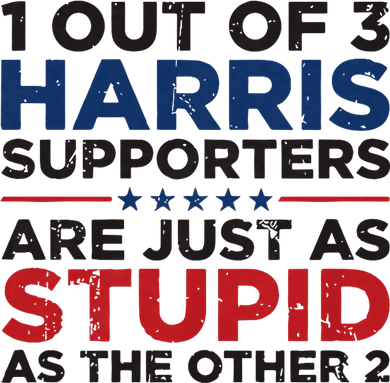 Retro Funny Trump 1 Out Of 3 Kamala Harris Supporters Bucket Hat