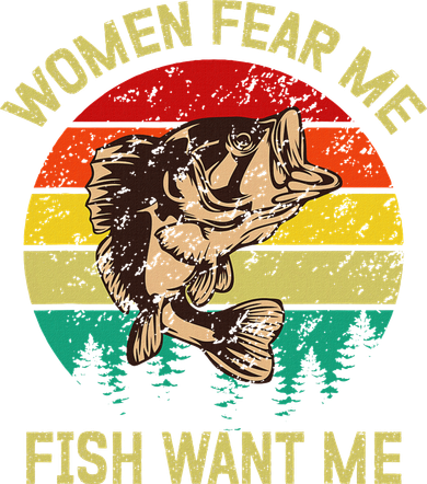 Retro Funny Vintage Fish Bass Want Me Women Fear Me Fishing Mousepad