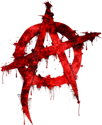 Red Graffiti Anarchy Symbol Tumbler