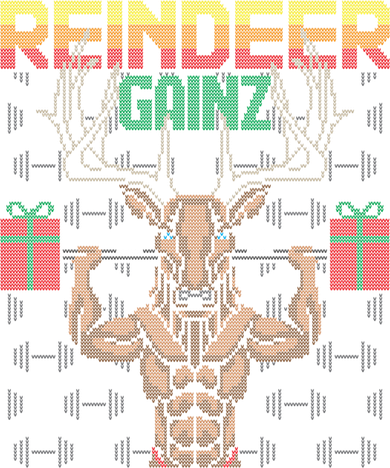 Reindeer Gainz Brodolf Ugly Christmas Sweater Gym Workout Great Gift Women's Sweatshirt