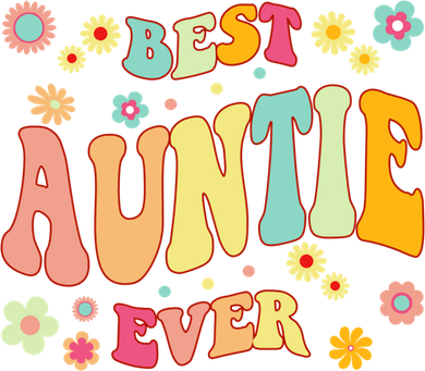 Retro Groovy Best Auntie Ever Mothers Day Funny Gift Women's Sweatshirt
