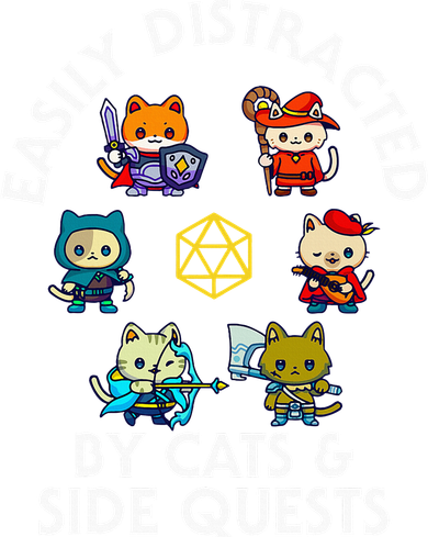 Rpg Gamer Cats Side Quests D20 Dice Nerdy Cat Baby Bodysuit