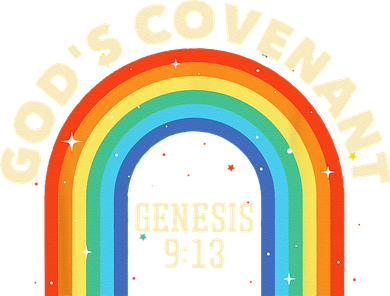 Rainbow God's Covenant Genesis 913 Bible Christian Lover Kids T-Shirt