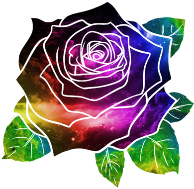 Rainbow Galaxy Floral Rose Kids T-Shirt