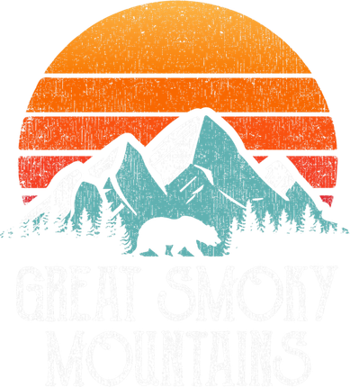 Retro Great Smoky Mountains National Park Bear Vintage Gift Polo