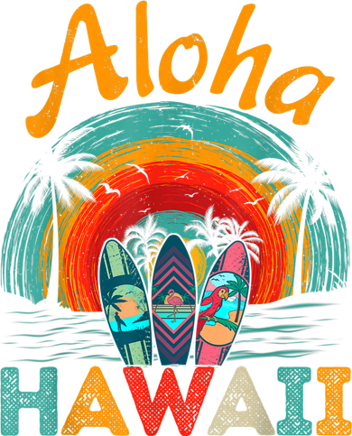 Retro Hawaiian Surfboard Aloha Hawaii Island Surfer Outfits Coaster