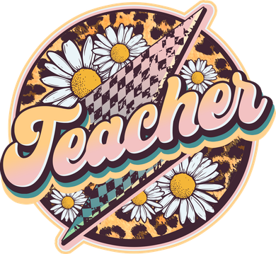 Retro Hippie Teacher Baby Bodysuit